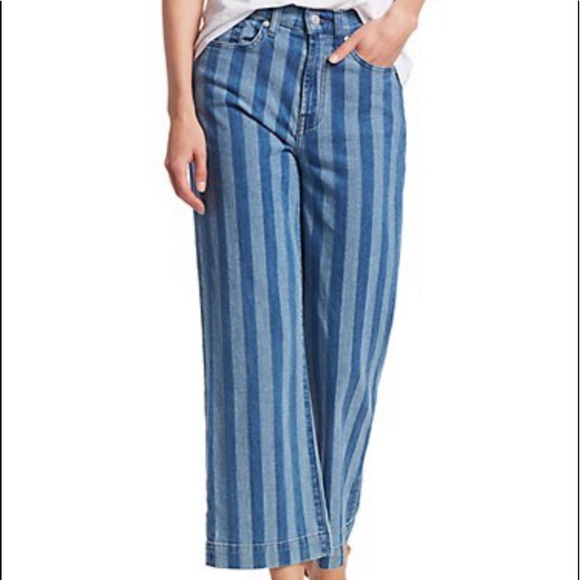 7 For all mankind Alexa High Waist Crop Wide leg👖 - Picture 2 of 8